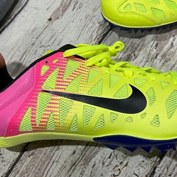 Nke Mens Zoom Maxcat 4 Running Shoes Yellow 882012-999 Mesh Low Top Size 13 - Picture 11 of 11